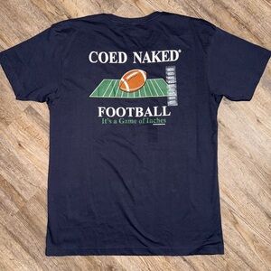 Coed Naked Funny Football Tee